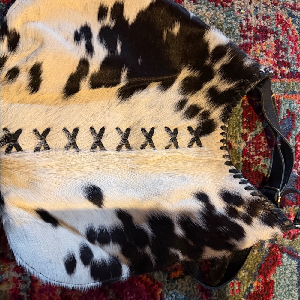 Real Cowhide and leather purse